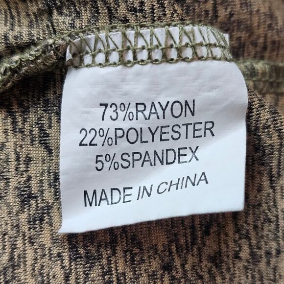 Leopard Print Open Cardigan Womens Size 1X Brown Long Classic Glam Relaxed - Picture 8 of 8